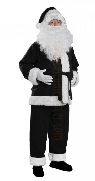 black Santa outfit - pants, jacket and hat