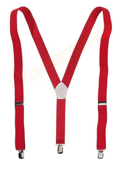 Santa suspenders, red suspenders