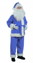 blue Santa outfit - pants, jacket and hat