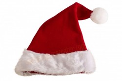 fleece Santa hat standard with white fur