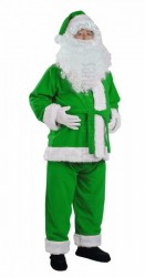 grass green Santa outfit - pants, jacket and hat