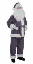 gray Santa outfit - pants, jacket and hat