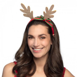 Golden Reindeer Antlers Headband