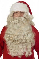 natural looking Santa beard and wig