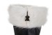real leather Santa boots with cream fur
