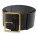 Santa belt - artificial leather, black leather belt