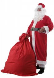 Santa fleece suit with coat - 9 pieces - belt