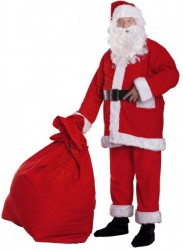 Santa fleece suit with jacket - 10 pieces - boots and belt