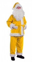 yellow Santa outfit - pants, jacket and hat
