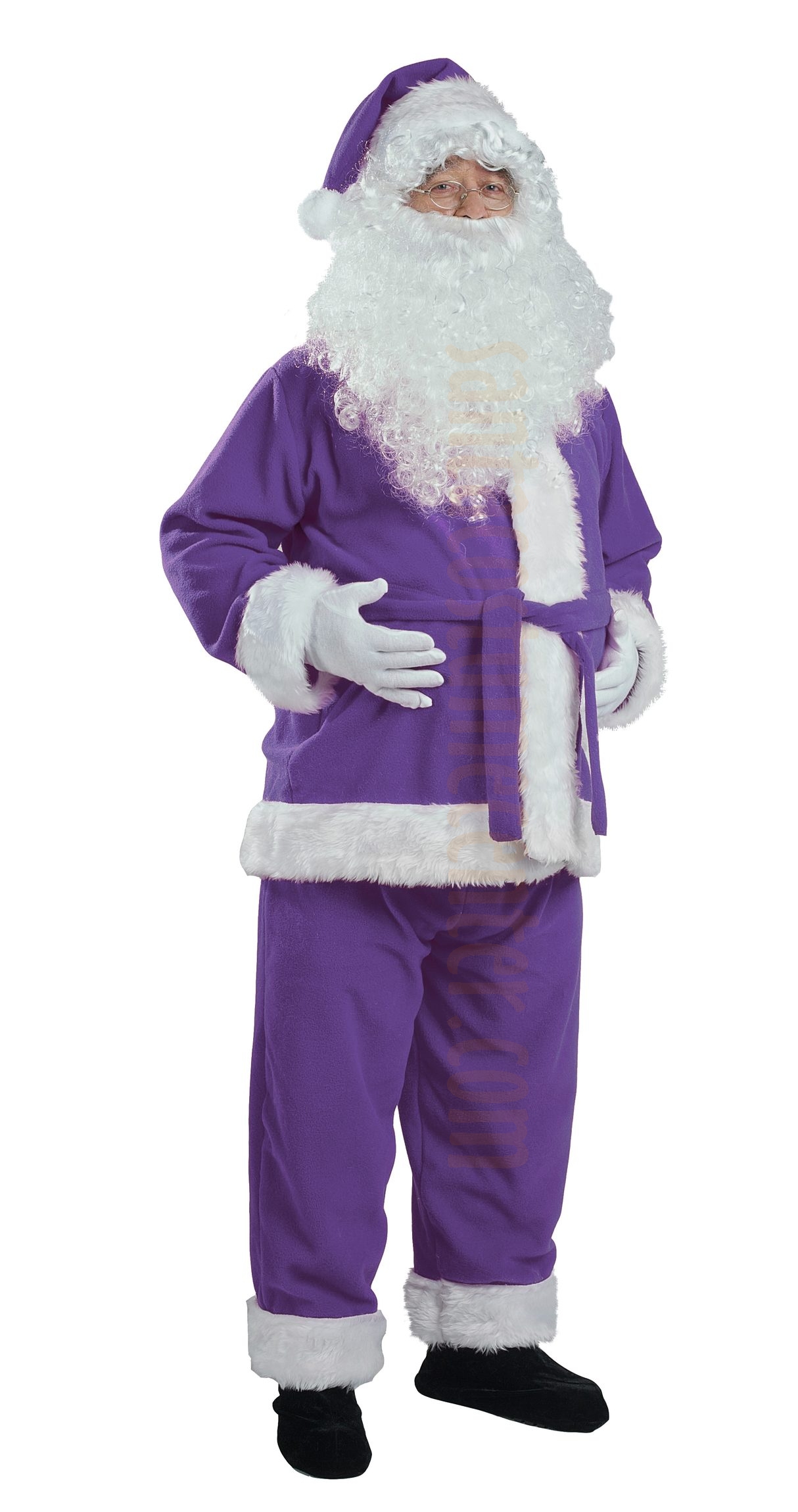 purple santa claus hat